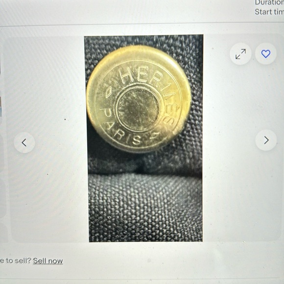 HERMES Paris Fourre Tout MM Navy/Brown Canvas Tote, Hand Bag. Made In France - Picture 4 of 14